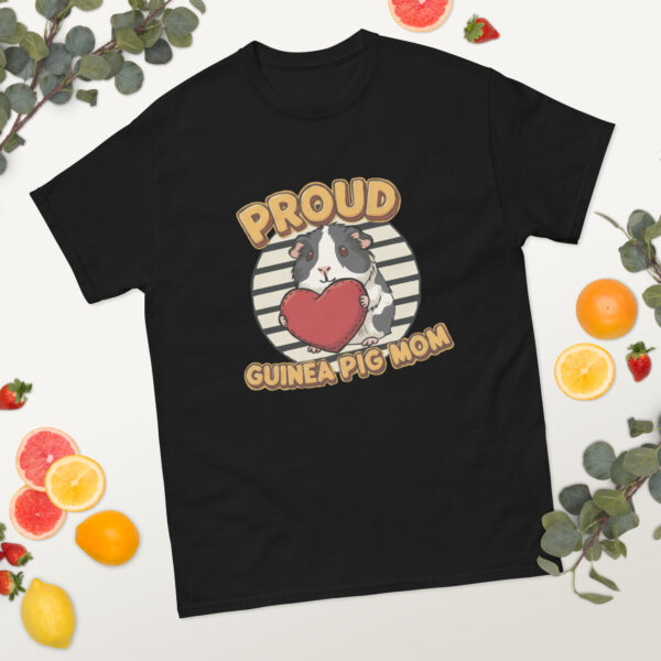 T-shirt Proud Guinea Pig Mom (Black and white) - Afbeelding 2