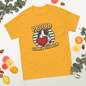 T-shirt Proud Guinea Pig Mom (Black and white)