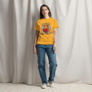 T-shirt Proud Guinea Pig mom (Orange)
