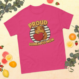 T-shirt Proud Guinea Pig Mom (Brown)