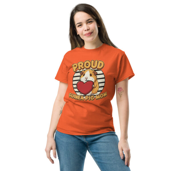 T-shirt Proud Guinea Pig mom (Orange & White) - Afbeelding 4