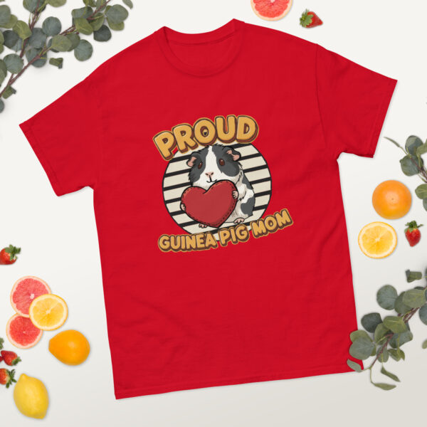T-shirt Proud Guinea Pig Mom (Black and white) - Afbeelding 3