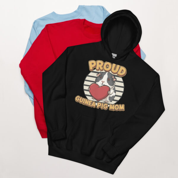 Hoodie Proud Guinea Pig Mom (Black and white)
