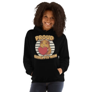 Hoodie Proud Guinea Pig Mom (Brown)