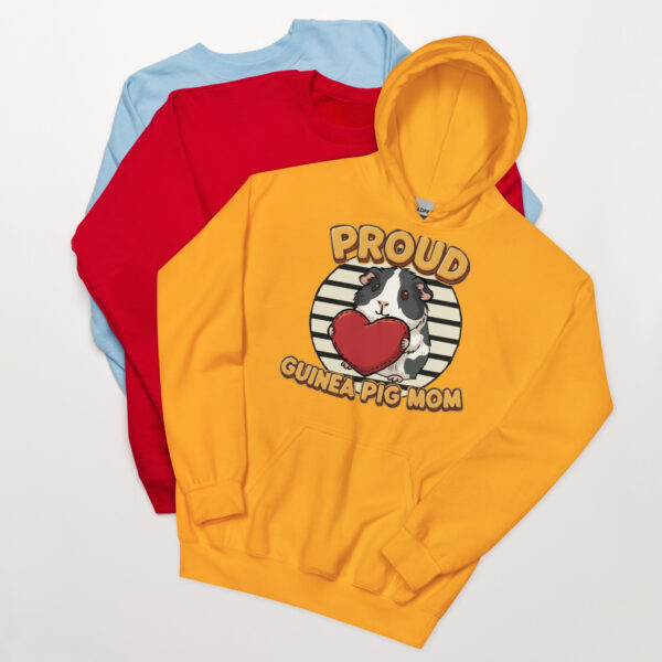 Hoodie Proud Guinea Pig Mom (Black and white) - Afbeelding 5