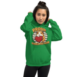 Hoodie Proud Guinea Pig Mom (Orange and White)