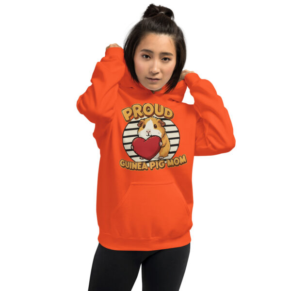 Hoodie Proud Guinea Pig Mom (Orange and White) - Afbeelding 6
