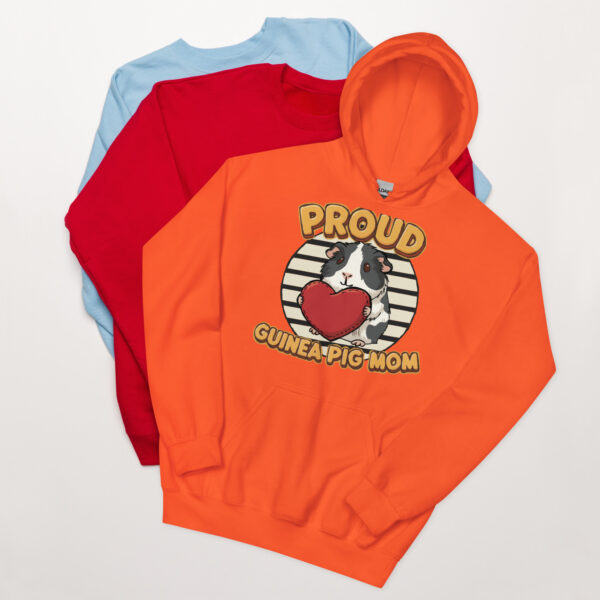 Hoodie Proud Guinea Pig Mom (Black and white) - Afbeelding 4