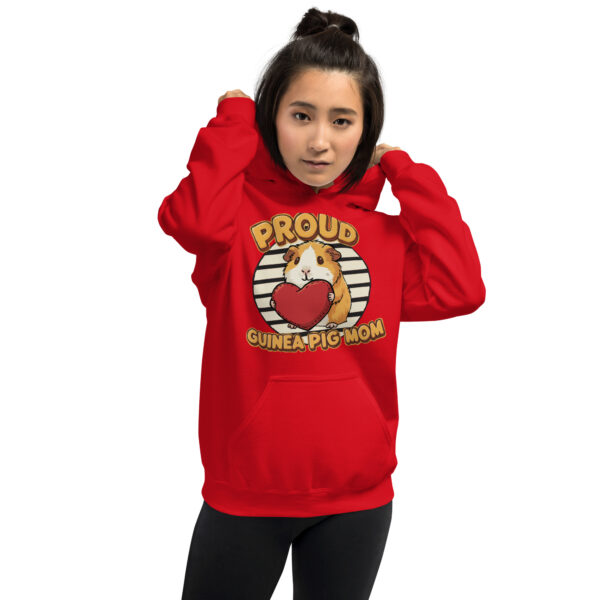 Hoodie Proud Guinea Pig Mom (Orange and White) - Afbeelding 2