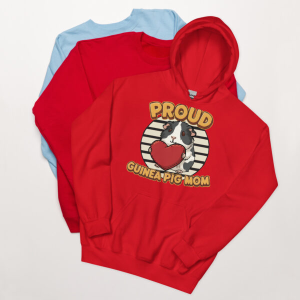 Hoodie Proud Guinea Pig Mom (Black and white) - Afbeelding 2