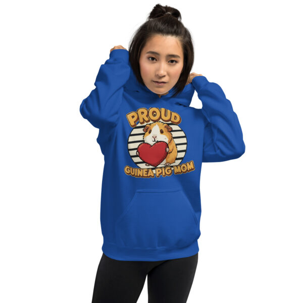 Hoodie Proud Guinea Pig Mom (Orange and White) - Afbeelding 4
