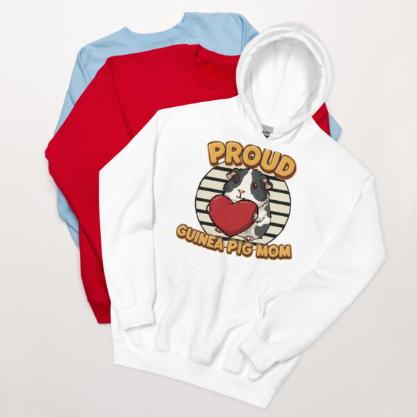 Hoodie Proud Guinea Pig Mom (Black and white) - Afbeelding 6