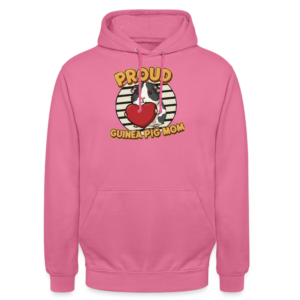 Hoodie Proud Guinea Pig Mom (Black & White)