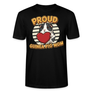 T-shirt Proud Guinea Pig Mom (Black and White)