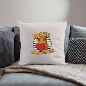 Bankkussen met vulling 44 x 44 cm Proud guinea pig (Brown)