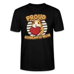 T-shirt Proud Guinea Pig Mom (Orange-White)